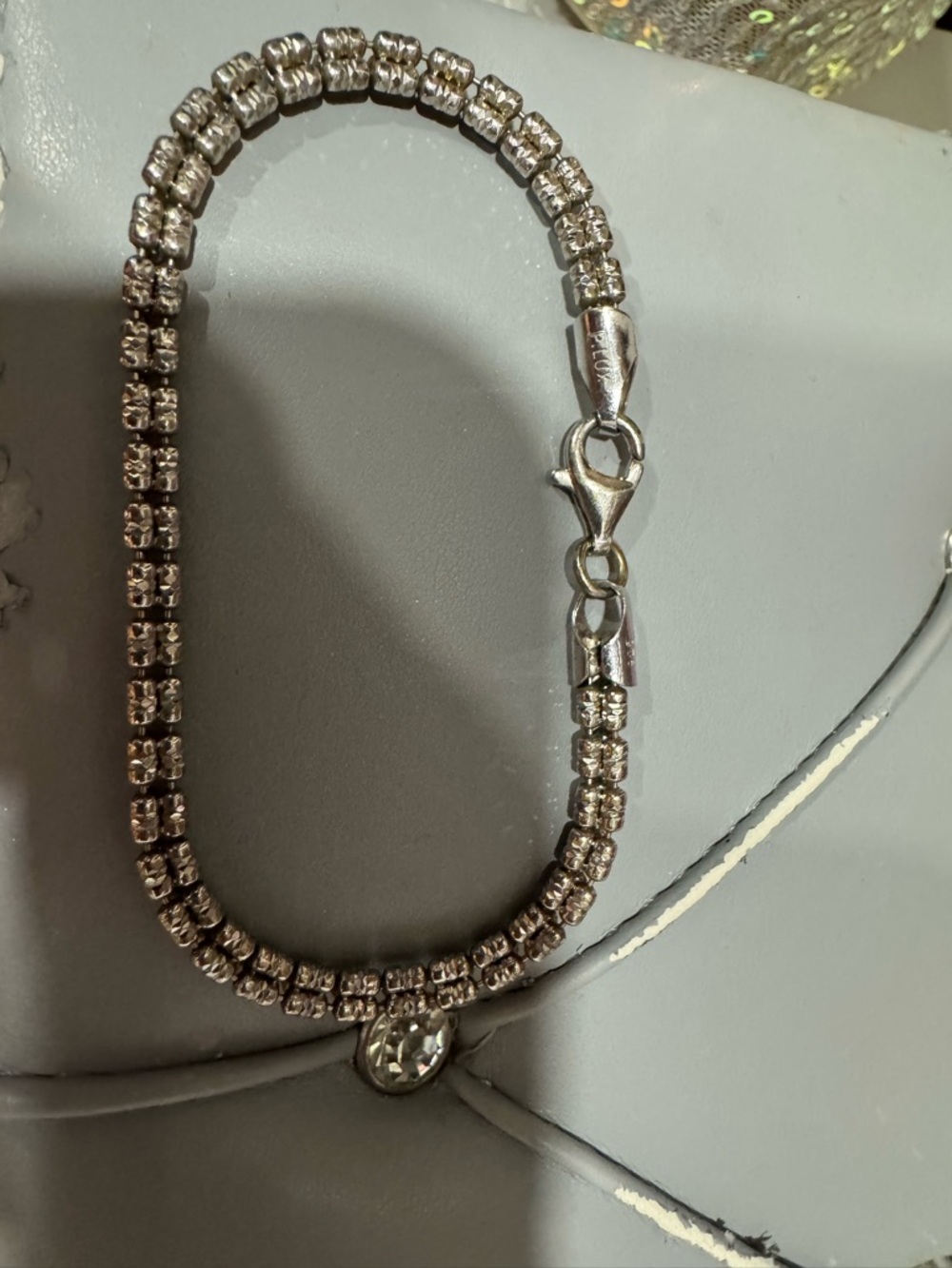 Silver 925 plux illusion  Crystal Tennis Bracelet
